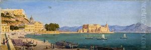 Italienischer Hafen by Carl Georg Enslen