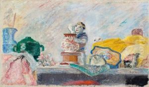 Nature Morte Au Magot-chinoiseries, Etoffes by James Ensor
