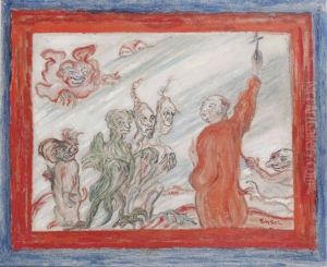Diables Turlupinant Un Religieux