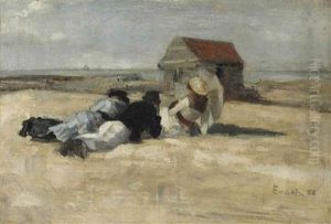 On The Beach by James Ensor