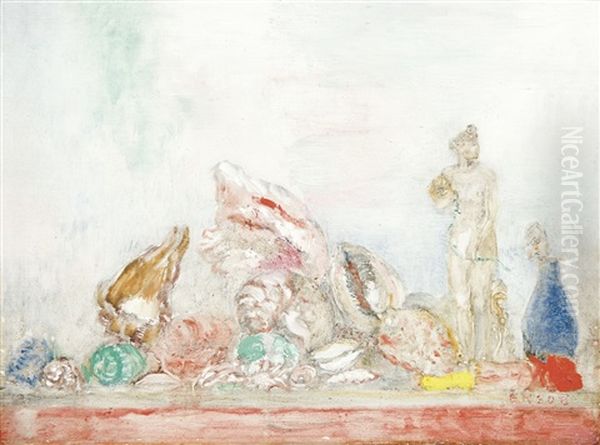 Coquillages, Tanagra Et Vase - view 1
