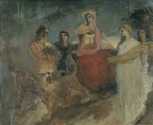 Mythologische Scene Met Leeuwen