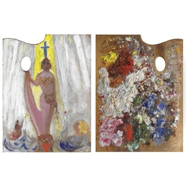 Une Palette Chargee De Couleurs (+ Another; Verso) - view 1
