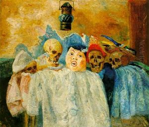 Pierrot Et Squelettes by James Ensor
