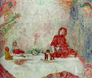 Masques Et Poupees - Maskers En Poppen by James Ensor