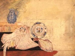 Nature Morte A La Raie - Stilleven Met Een Rog by James Ensor