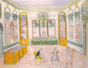Decor Pour La Gamme D'amour (flirt Des Marionettes) by James Ensor