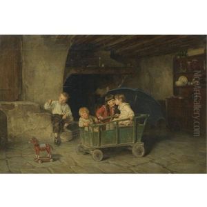 Chidren Playing by Charles Bertrand d' Entraygues