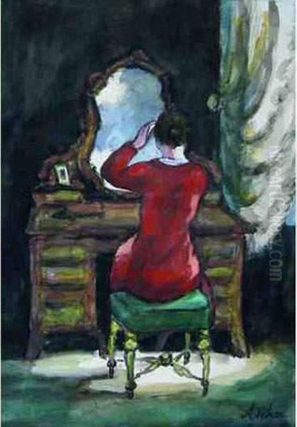 George . Jeune Femme Au Miroir - view 1