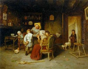 Domestic Interior by Charles Bertrand d' Entraygues