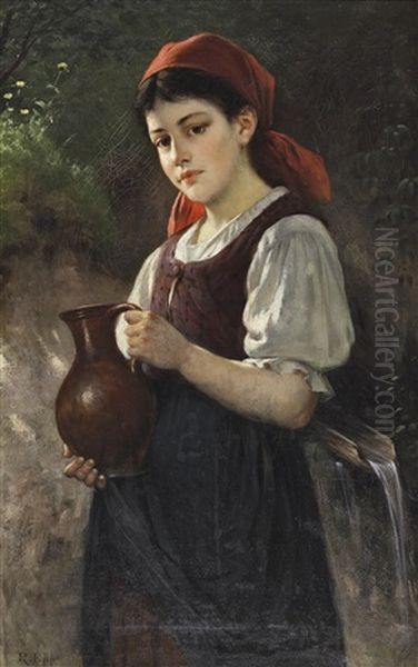 Junges Madchen Mit Einem Tonkrug - view 1