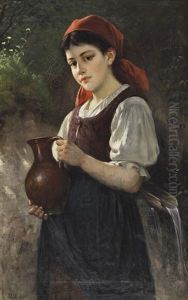 Junges Madchen Mit Einem Tonkrug