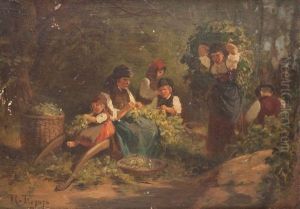 Bei Der Hopfenernte (study) by Rudolf Epp