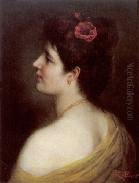 Bildnis Einer Dame Mit Mohnbluten Im Haar - view 1