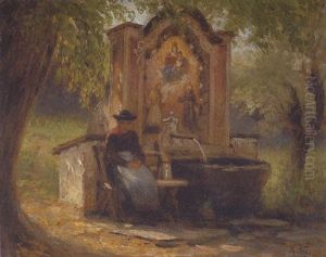 Bauerin Am Brunnen by Rudolf Epp