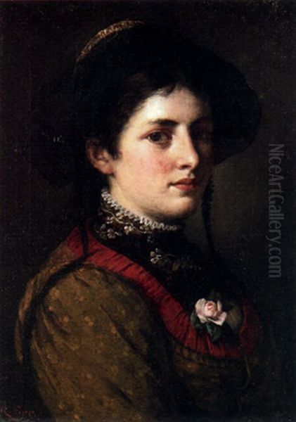 A Portrait Of A Young Girl In Bavarian Costume - view 1