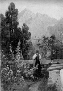 Madchen An Einer Parkmauer
