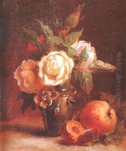 Blumenstilleben Mit Rosen Und Fruchten Blumenstilleben Mit Rosen Und Fruchten