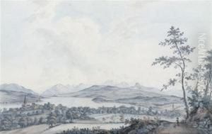 Vue De Thalweil.paysage Au Prere Du Laco De Zuric D'apres La Nature Vue De Thalweil.paysage Au Prere Du Laco De Zuric D'apres La Nature