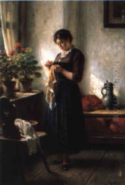 Sewing By A Sunny Window - view 1