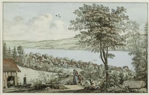 Prospect V. Ruschlikon Am Zurichsee N. D. Natur No. 7 J.aschmann by Johann Jakob Aschmann