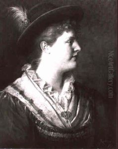Junge Bauerinin Schlierseer Tracht by Rudolf Epp
