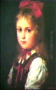 Kleines Madchen In Sonntagstracht by Rudolf Epp