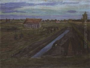 Moorlandschaft Mit Hutten