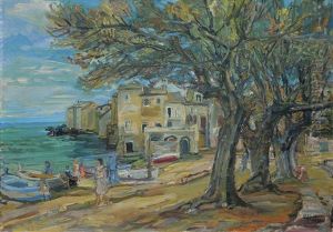 Waterfront In Corsica by Henri Epstein