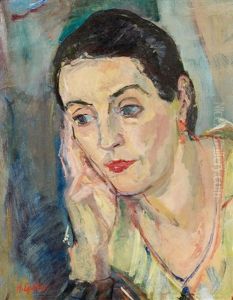 Portrait De La Femme De L'artiste by Henri Epstein