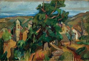 Widok Miasteczka Nad Brzegiem Morza by Henri Epstein