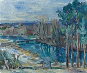 Le Pont De Chemin De Chemin De Fer Sur L'eure A Cocherel
