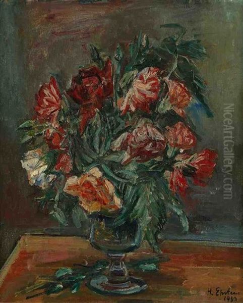 Bouquet Au Vase En Verre - view 1