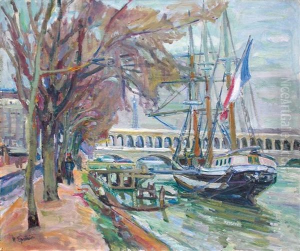 Vue Sur La Seine Et Pont D'auteuil - view 1