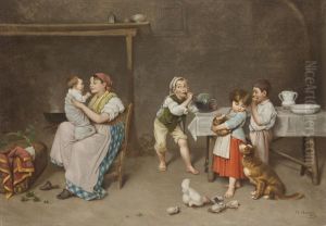 Interno Con Bambini by Attilio Ascione