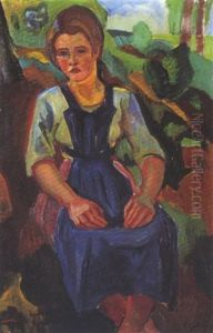 Jeune Fille A La Blouse Bleue Jeune Fille A La Blouse Bleue