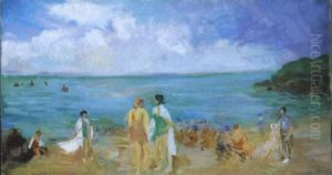 Baigneuses Au Bord De Mer by Henri Epstein