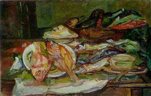Still Life With Fish by Henri Epstein