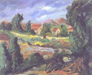 Personnages Dans Un Paysage by Henri Epstein