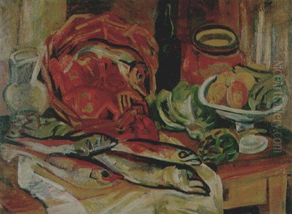 Still Life With Fish And A Bowl Of Fruit - view 1