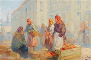 Market Day In Lviv by Erno Erb