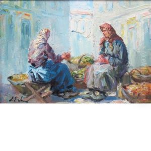 Women At The Market by Erno Erb
