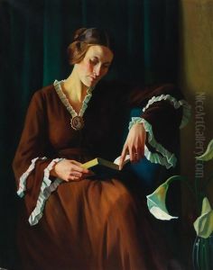 Portrait Of Anne Kayssler by Adolf Erbsloeh