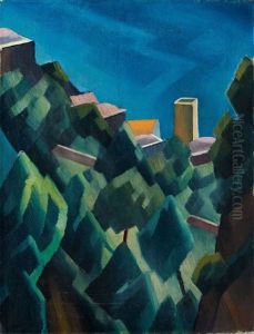 Am Meer Bei Positano ("marine In Positano", Aus Positano) by Adolf Erbsloeh