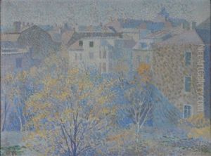 Blick Aus Der Wohnung Des Kunstlers (in Munchen) by Adolf Erbsloeh