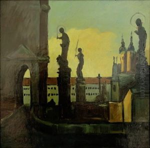 Prague Cityscape by Adalbert Erdelyi