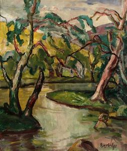 River In Uzhhorod by Adalbert Erdelyi