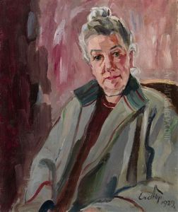Portrait Of A Lady In A Green Jacket