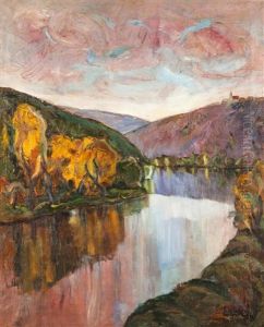 Landschaft Mit Fluss by Vojtech Erdelyi