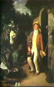 Ein Blumenfreund Erblickt Den Schaden, Den Ziegen Seinen Rosen Angetan by Ludwig Erdmann